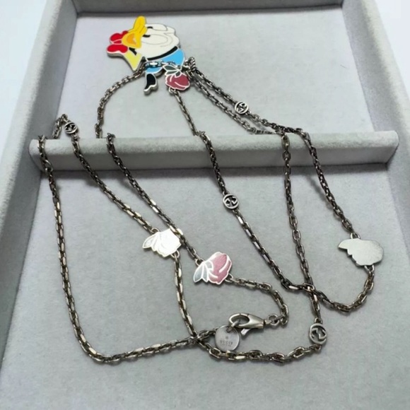 Gucci X Disney Silver Donald Duck Pendant
Necklace - 27" - Picture 7 of 12